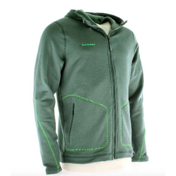 Mammut Swiss Design Green Zip Up Jacket Mercury Mens Outdoor Sweater XL - Picture 1 of 15